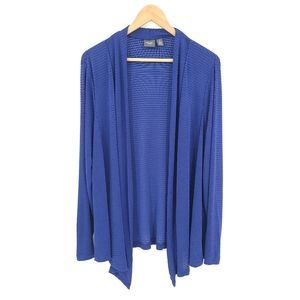 Chico's Blue Open-Front Cardigan